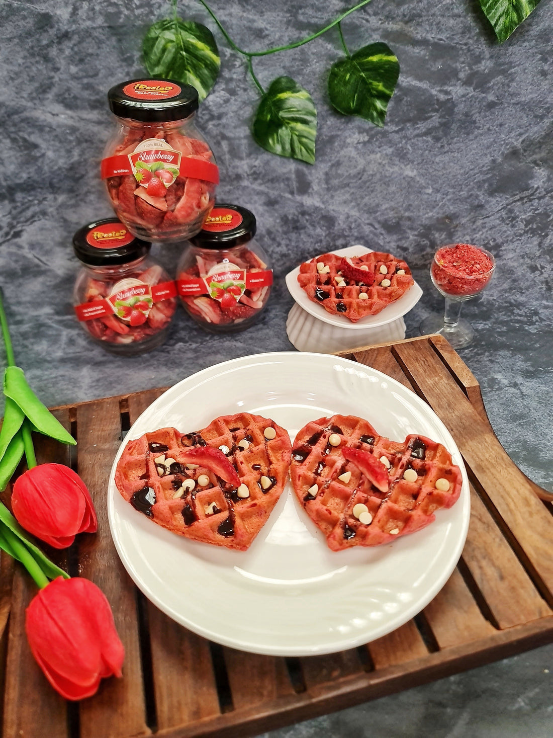 Freeze Dried Strawberry Waffles Recipe