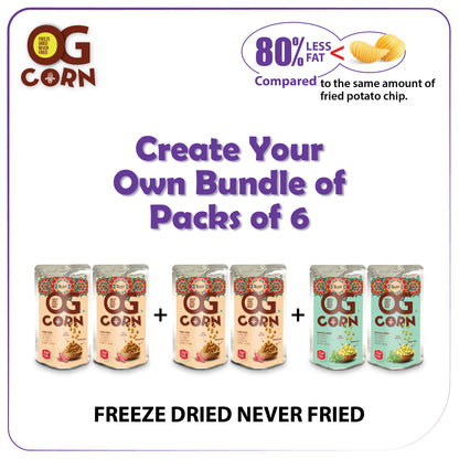 Pack of 6 - OG Corn Peri-Peri / Chilly Lime / Minty Masala (20GM*6)